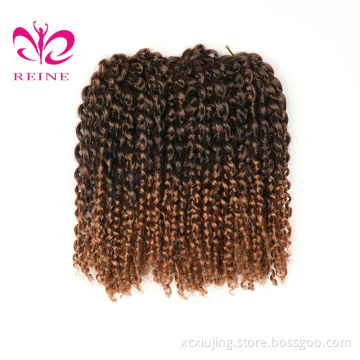 Hot selling Mali bob 8inch 3pcs Synthetic Afro twist braid kinky curly crochet braids hair